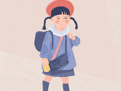 Japanese kid digitalart illustration japan palette photoshop wacom