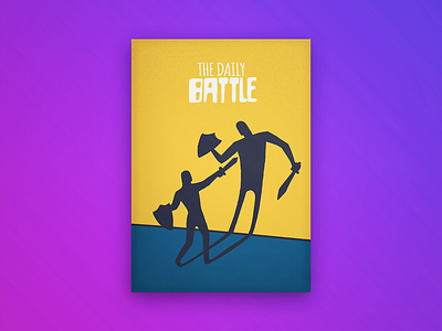 Daily Battle drawing event lettering poster promo