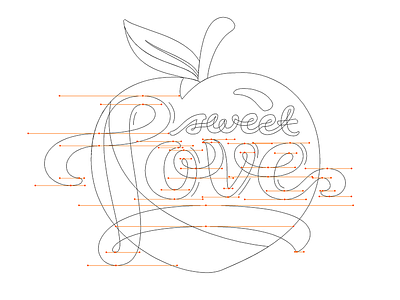 Some Sweet Love for CS colombus creative ga illustrator logo outlines peach south sticker vector