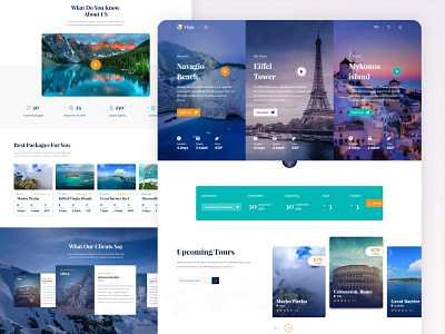 Travel Agency website V3 home page landing page design travel travel agency travel app web webpage webpagedesign website website design webtheme
