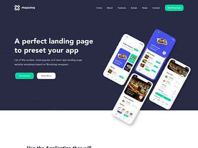 Maxima - App Landing Page Design V1 by Afsar Hossen for Hook & Hub | UX ...