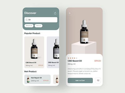 Beard Oil Mobile App (Product Concept)