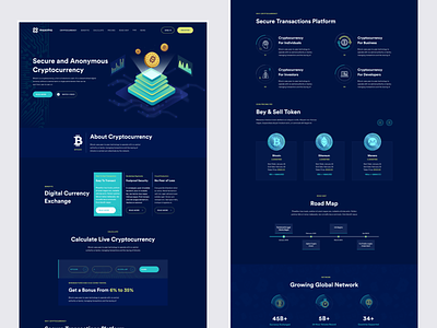 Maxima - Cryptocurrency Landing Page animation bitcoin bitcoin exchange bitcoin services branding crypto exchange cryptocurrency currency deshboard flat icons illustration landing page minimal typography ui ux vector web website
