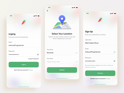 Online Groceries App- Sign in/Sign up