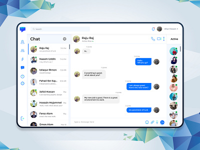 Chat Dashboard-Web App (V2) chat app chat dashboard dashbaord message app ui ux ui ux design