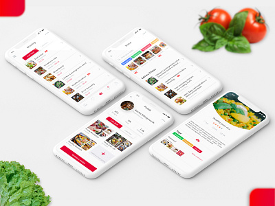 Cookbook app UI apps design apps screen cook cooker food food app food app ui icon icon app logo recipes ui ux design uikit