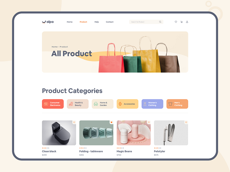 E Commerce / Product Page by Afsar Hossen on Dribbble
