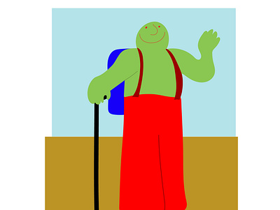 Friendly Hulk cartoon illustration illustrator vector