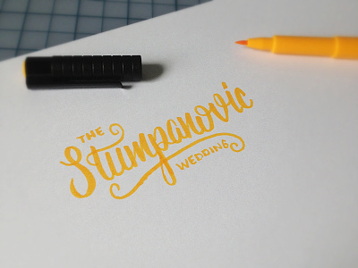 Stumpanovic Sketch brush custom hand lettering lettering script sketch type typography wedding