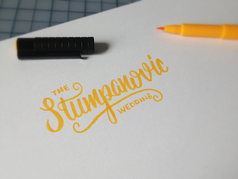Stumpanovic Sketch brush type wedding typography script sketch hand lettering lettering custom