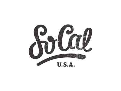 SoCal california custom hand lettering lettering logo script type typography