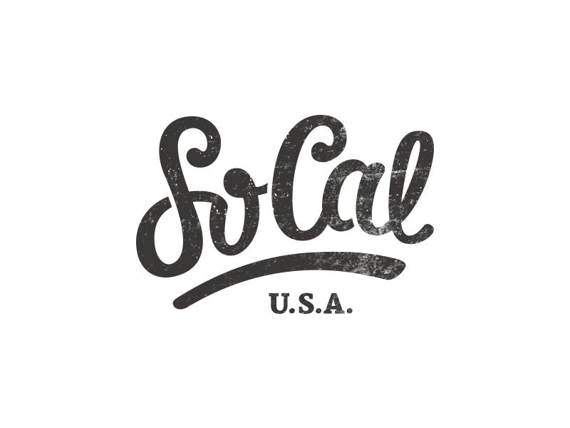 SoCal type script logo lettering typography hand lettering custom california