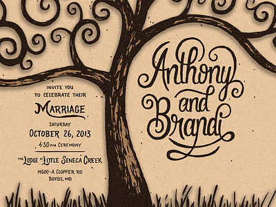 Fall Wedding Invitation hand lettering illustration invites lettering script type typography wedding