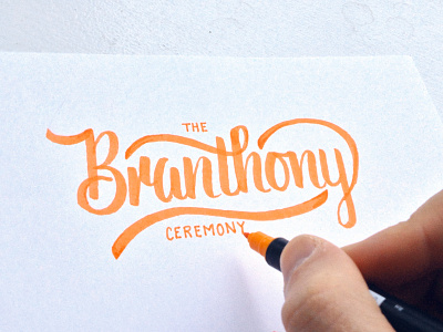 Branthony Sketch brush hand lettering lettering script type typography wedding