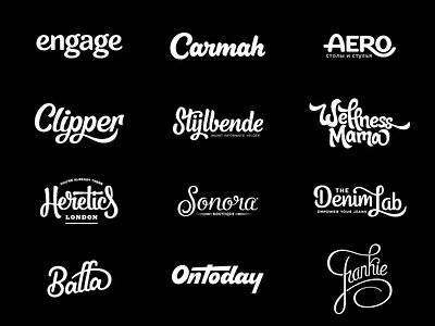 Hand Lettered Logotypes hand lettering lettering logo logotype type typography
