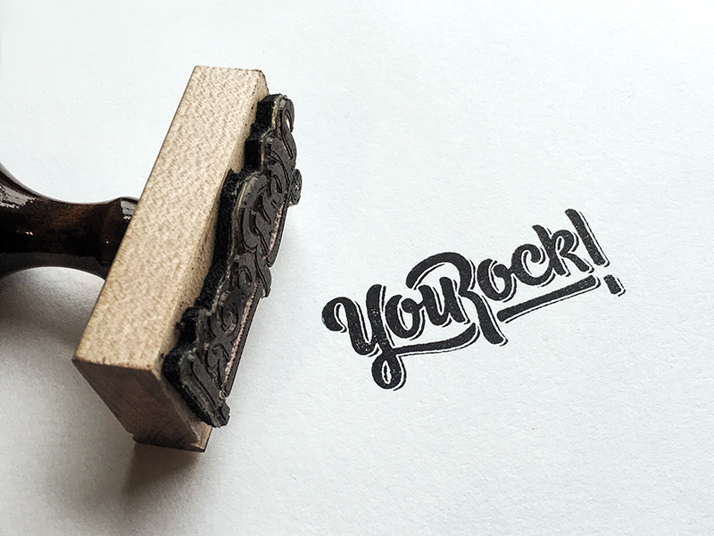 YouRock! Stamp by Colin Tierney on Dribbble