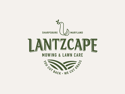 Lantzcape bird hand lettering l landscape leaf lettering logo logotype type typography