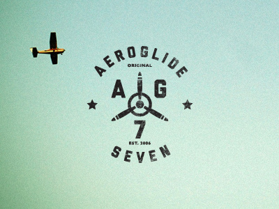 AG7 V3 airplane crest logo propeller vintage