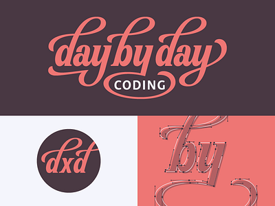 Day By Day Coding coding hand lettering lettering logo logotype monogram process type typography