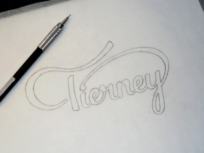 Tierney Sketch colin lettering logo script sketch tierney type typography