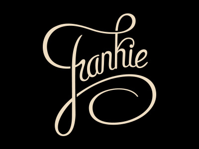 Frankie hand lettering identity lettering letters logo logotype script type typography wordmark