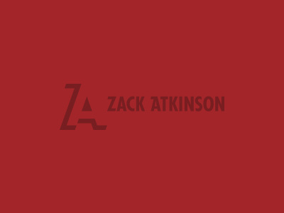 Zack Atkinson a identity logo mark monogram typography z