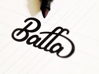 Baffa Sketch hand lettering lettering logo logotype script type typography wordmark
