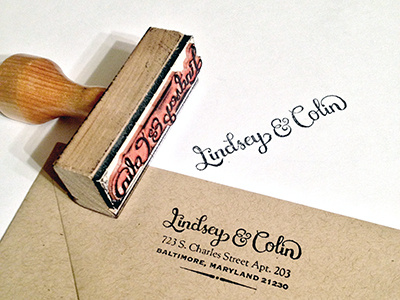 Wedding Stamp hand lettering logo logotype script stamp typography wedding wordmark