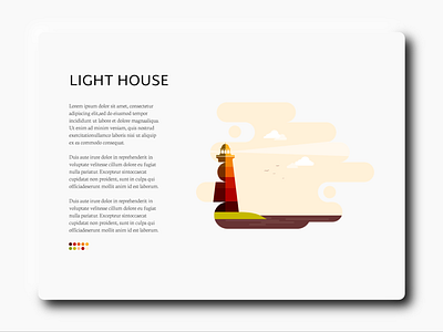 Lighthouse app design flat illustration light lighthouse neomorphism red vector
