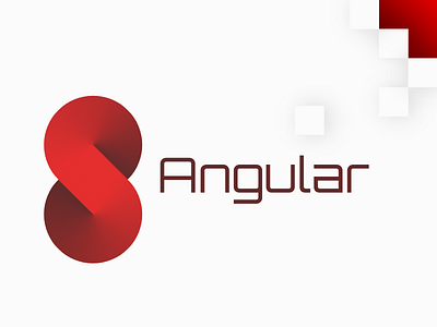 Angular Logo app branding design flat icon illustration logo red typography ui ux