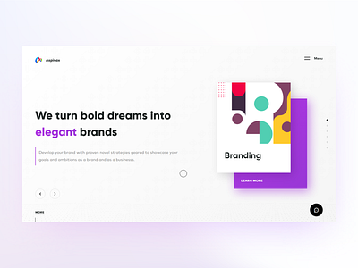 Branding Header Design aspinax design digital flat landing page landing page design landingpage minimal new portfolio