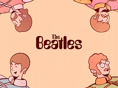 The Beatles cartoon character characterdesign george harrison illustration john lennon liverpool mucic paul mccartney ringo starr rock rock and roll the beatles