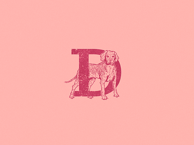 D: Dog 36 days of type 36daysoftype art beagle d dog hatching hound illustration logo typogaphy