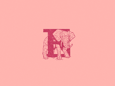 E: Elephant. 36 days of type 36daysoftype animal e elefante elephant illustration logo safari type typogaphy zoo