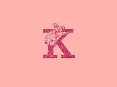 K: Koala. 36 days of type 36daysoftype article australia illustration k koala type type art typeface typogaphy