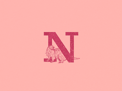 N: Nutria 36 days of type 36daysoftype illustration letter logo logotype n nutria type typography