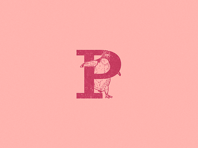 P: Penguin. animal art illustration logo logotype p p logo penguin pinguino type typography zoo