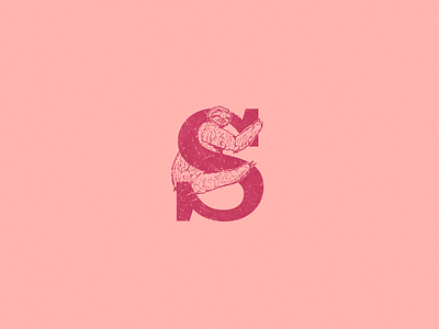 S: Sloth. 36 days of type 36daysoftype animal art illustration logo s sloth sloth bear sloths type typogaphy