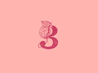 3: Tarsier 3 3 logo 36 days of type 36daysoftype art design illustration logo number 3 tarsier tarsier logo type