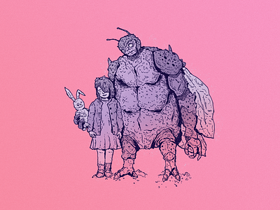 Inktober day 13: Kind art beetle cartoon character character design child design drawing illustration inktober insect monster