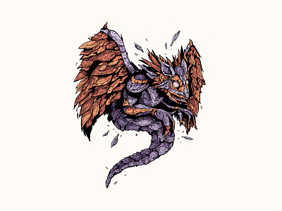 Dragon art cartoon character character design dragon illustration ink inktober inktober 2019 monster quetzalcoatl