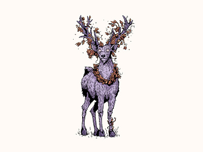 Ornament cartoon cartoon character character design deer illustration ink inktober inktober 2019 ornament