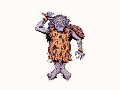 Tread. art cartoon cartoon character caveman character design drawing illustration ink inktober inktober 2019 neanderthal