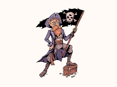 Treasure art cartoon cartoon character character design illustration inktober inktober 2019 pirate treasure