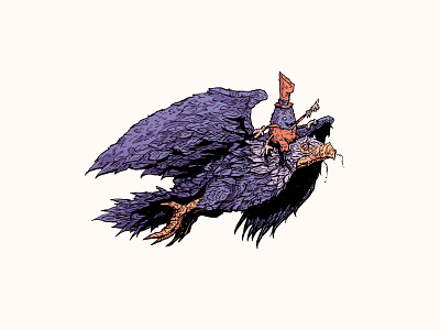 Ride cartoon cartoon character character design eagle halloween illustration inktober inktober 2019 ride