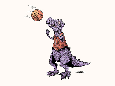 Catch art basketball cartoon cartoon character catch character design dinosaur drawing halloween illustration inktober inktober 2019 monster trex