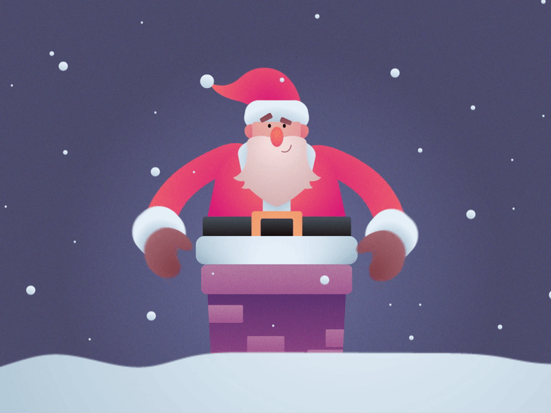 Santa Claus is coming to town animated gif animatedgif animations chimney christmas klaus merry christmas santa santa claus snow vector xmas