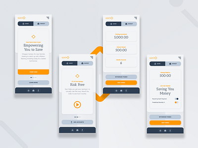 Savi app branding design development engineering experience fintech investment project saving solution startup venture visual