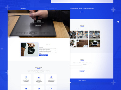 Blue | Responsive Scrolling Bootstrap Template branding branding agency development engineering experience project solution venture visual web