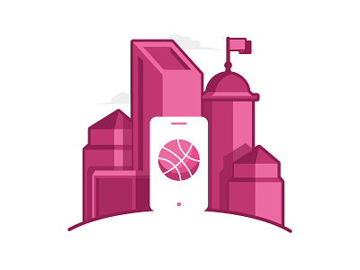 Hellooo Dribbble ! We're happy to share our works with you :) app design building dribbblers pink logo pwa southsideinteractive uidesign uxdesign